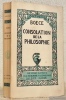 Consolation de la philosophie. Traduit du latin par Léon Colesse. Illustré par Henry Chapront.Collection Antiqua, n.° 10.. BOECE.