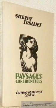 Paysages confidentiels. Couverture et bois de Aldo Patocchi.. TROLLIET, Gilbert.