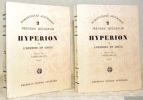 Hyperion ou l’Hermite en Grèce. traduit par Joseph Delage. 2 Volumes. Collection Romantiques allemands 2.. HOLDERLIN, Frédéric.