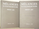 Mélanges de l’Ecole française de Rome. Moyen Âge MEFRM. Tome 103. Volumes 1 et 2.. 