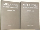 Mélanges de l’Ecole française de Rome. Moyen Âge MEFRM. Tome 108. Volumes 1 et volume 2.. 