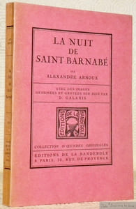 La Nuit de Saint Barnabé.  Avec des images dessinnées et gravées sur bois par D. Galanis.Collection d’Oeuvres originales.