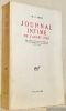 Journal intime de l’année 1866. Texte intégral publié pour la première fois avec une introduction et des notes par Léon Bopp.. AMIEL, H.-F.