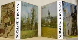 Normandie Romane I, la Basse Normandie. 2 Edition. Normandie Romane II, la Haute-Normandie. Traduction allemande de Hilaire de Vos et G. Schecher. ...