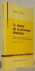 Le statut de la personne démente. Eléments d’une anthropologie théologique de l’homme malade à partir de la maladie d’Alzheimer. Préface de Marie-Jo ...