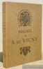 Poésies. Collection Les Chefs-d’Oeuvre de la Poésie Française, n.° 7.. VIGNY, Alfred de.