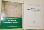 Les textes de la Pyramide de Pépy Ier. Mission archéologique française de Saqqâra. 2 Volumes. I: Description et analyse. II: Fac-similés.. Leclant, ...