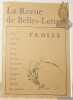 La Revue de Belles-Lettres 1 1974. R B L. Proses. . Collectif.