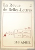 La Revue de Belles-Lettres 2-3 1974. H.-F. Amiel.. (Amiel).