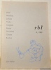 La Revue de Belles-Lettres, n.° 4, 1983. R B L. Dutli, Beetschen, Jackson, Tâche, Chappuis, Rodari, Wandelère, Chessex, Bruchez. Jean Eicher. . 