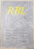 La Revue de Belles-Lettres 3-4 1985.  R B L.. 