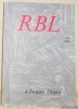 La Revue de Belles-Lettres 3-4 1986 R B L.  A Jacques Dupin.. 