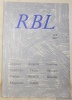 La Revue de Belles-Lettres 3-4 1987. R B L.. 
