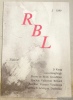 La Revue de Belles-Lettres 2 1989. R B L. Suite.. 