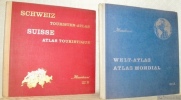 Welt-Atlas. Atlas mondial. - Schweiz Touristen-Atlas. Suisse atlas touristique. Albums Maestrani Edition A et B. . 