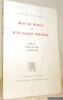 Béat de Muralt et Jean-Jacques Rousseau. Etude sur l’histoire des idées au XVIIIe siècle. Collection Les idées et les lettres.. FERRAZZINI, Arthur.