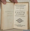 Bartholomaei Beverini Carminum libri septem. Ad illustriss, et reverendiss. D. Fabium Guinisium Archiepiscopum Ravennatem.. BEVERINUS, Barth.
