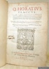 Q. Horatius Flaccus, Ex Fide Atque Auctoritate Complurium Librorum Manu-Scriptorum, Opera Dionysii Lambine. Accesserunt posttremae huic editioni ...
