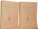 Revue des Etudes Latines. Publiée par la Société des Etudes Latines. 10e Année. Fascicule I et II.. 