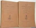 Revue des Etudes Latines. Publiée par la Société des Etudes Latines. 11e Année. Fascicule I et II.. 