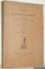 Revue des Etudes Latines. Publiée par la Société des Etudes Latines. 18e Année. Fascicule I et II en 1 volume. En supplément Tables-Index des années ...