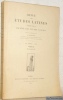 Revue des Etudes Latines. Publiée par la Société des Etudes Latines. 20e Année.Tome XX.. 