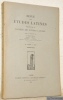 Revue des Etudes Latines. Publiée par la Société des Etudes Latines. 24e Année 1946.Tome XXIV.. 