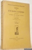 Revue des Etudes Latines. Publiée par la Société des Etudes Latines. 35e Année 1957.Tome XXXV.. 