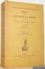 Revue des Etudes Latines. Publiée par la Société des Etudes Latines. 38e Année 1960.Tome XXXVIII.. 