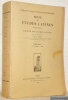 Revue des Etudes Latines. Publiée par la Société des Etudes Latines. 47e Année 1969.Tome XLVII.. 