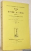 Revue des Etudes Latines. Publiée par la Société des Etudes Latines. 65e Année 1987.Tome 65.. 