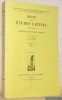 Revue des Etudes Latines. Publiée par la Société des Etudes Latines. 71e Année 1993.Tome  71.. 