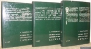 Storia della Letteratura Latine. Terza edizione riveduta e ampliata a cura di Italo Lana. 3 Volumi.  I: La Repubblica. II: L’Impero. Parte prima : da ...