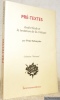 Pré-Textes. André Gide et la tentation de la critique. Collection Horizons.. SCHNYDER, Peter.