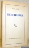 Répertoire. Etudes et conférences 1948 - 1959.. BUTOR, Michel.