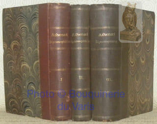 Athenaei Naucratitae Dipnosophistarum. Libri XV recensuit Georgius Kaibel. Vol. I. Libri I - V. Vol. II. Libri VI - X. Vol. III. Libri XI - XV et indices.