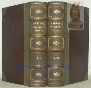 Aeschylos' Prometheus. Greichisch mit metrischer Uebersezung und prüfenden und erklärenden Anmerkungen von J. A. Hartune. Bände 1 bis 8 in zwei Büchern.