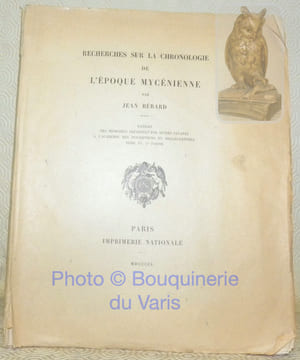Recherches sur la chronologie de l’époque Mycénienne. Extrait des mémooires présentés par divers savants à l’Académie des Inscriptions et ...