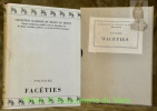 Facéties. Collection: Classique du Milieu du Monde, 9.. VOLTAIRE.