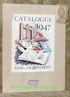 Editions Jacques-Petit. Catalogue des livres. Décembre 1946.. undefined