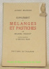 Supplément a Mélanges et Pastiches de Marcel Proust. Cuivres originaux de Berthold Mahn.. MAUROIS, André.
