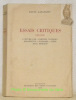 Essais critique 1925-1935. L’oeuvre des “Cahiers Vaudois”, Giraudoux, Duhamel, Gide, Paul Morand.. LAVANCHY, Louis.