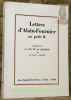 Lettres d'Alain-Fournier au petit B. précédées de La Fin de la Jeunesse par Claude Aveline.. Alin-Fournier.