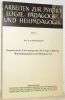 Experimentelle Untersuchung über das Tempo in Motorik, Wahrnemungsakten und Denkprozessen. Arbeiten zur Psychologie, Pädagogik und Heilpädagogik Band ...