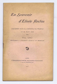 EN SOUVENIR D'ÉLISÉE RECLUS - Causerie faite au Château du Peuple le 20 août 1905.