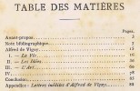ALFRED DE VIGNY - Essai accompagné d'une note bibliographique et de lettres inédites.. MASSON Maurice