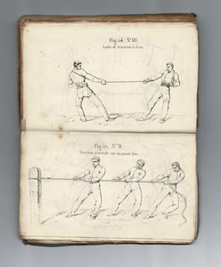 Extrait de l'instruction pour l'enseignement de la gymnastique dans les corps de troupes et les établissements militaires précédé du Livret de commandements à l'usage des instructeurs des régiments par le capitaine C. d'Argy [Charles-Henri-Louis d'Argy (1805-1870)].
