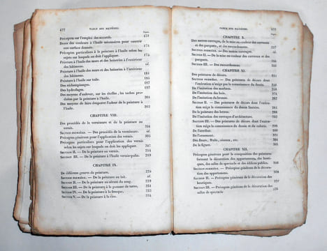 TRAITÉ COMPLET, THÉORIQUE ET PRATIQUE DE LA PEINTURE EN BATIMENS, de la vitrerie, de la dorure, de la tenture de papiers; à l'usage des entrepreneurs ...