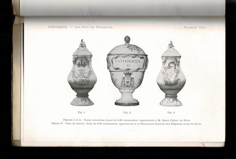 LES POTS DE PHARMACIE – Leurs inscriptions présentées sous forme de dictionnaire. Avec 14 planches. Dr DORVEAUX Paul