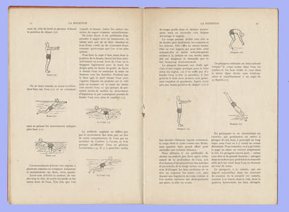LA NATATION
Principaux articles : L'art de nager - Les diverses méthodes de nager - Les productions et jeux nautique - Le jeu du water-Polo.